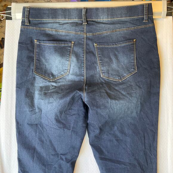 STITCH STAR Women Skinny Jeans size 16 US Blue Mid Rise Stretch Boot Cut - Picture 10 of 11